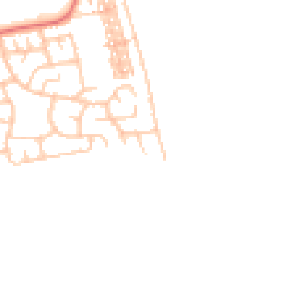 Daytime road noise heatmap for TS11 8JW