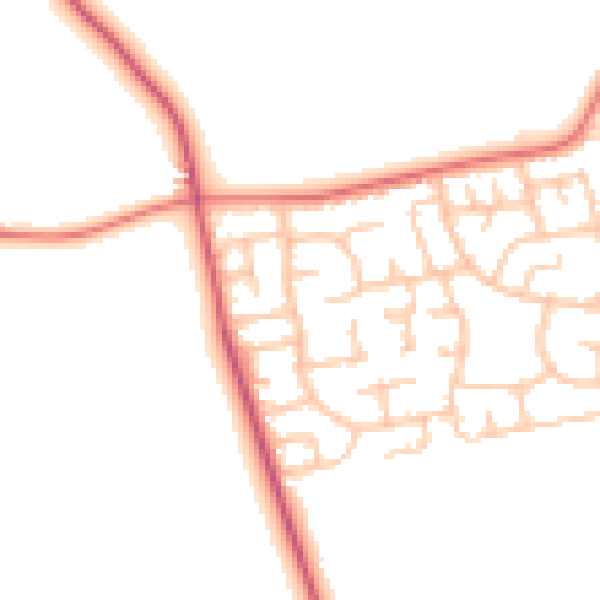 Daytime road noise heatmap for TS11 8JX
