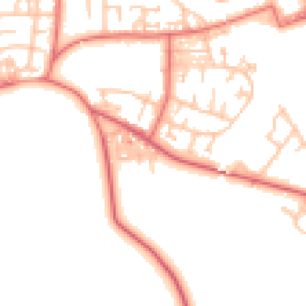 Daytime road noise heatmap for TS12 2AG