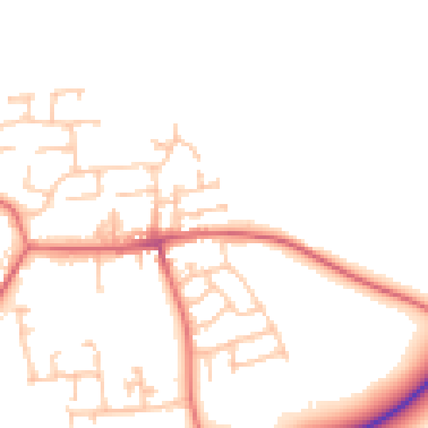 Daytime road noise heatmap for TS12 2FJ