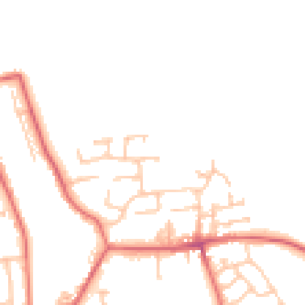 Daytime road noise heatmap for TS12 2FQ