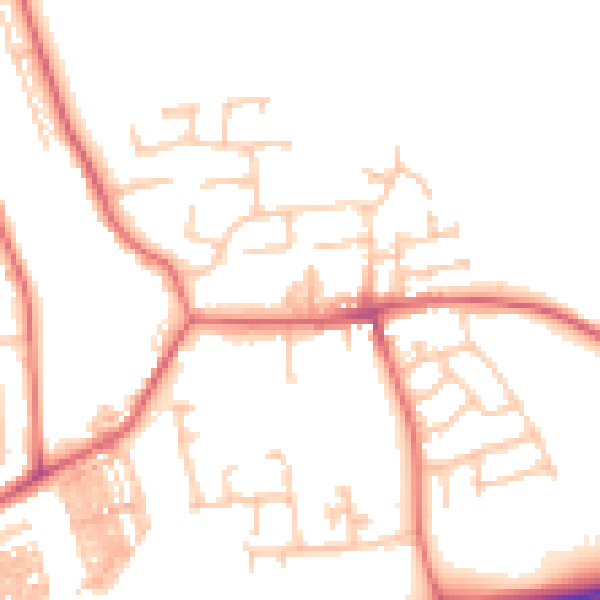 Daytime road noise heatmap for TS12 2GF