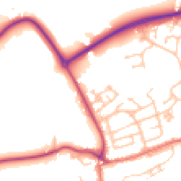Daytime road noise heatmap for TS12 2GH