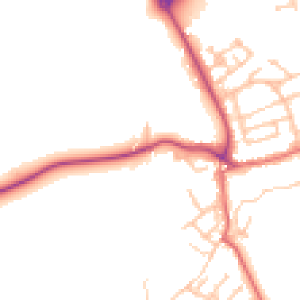 Daytime road noise heatmap for TS12 2HH