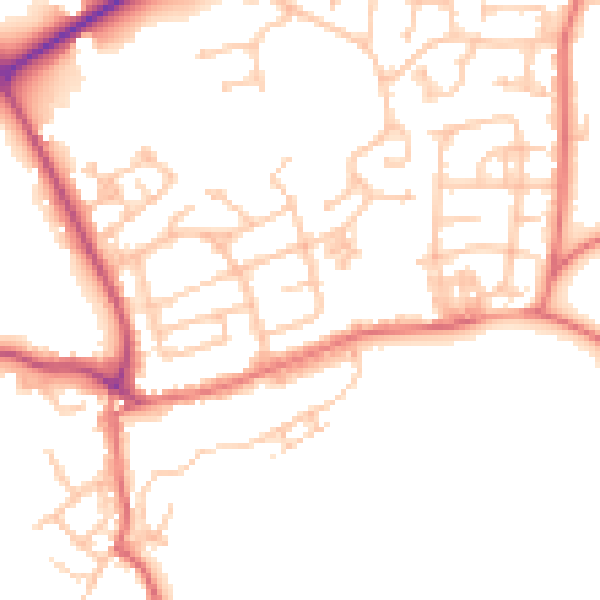 Daytime road noise heatmap for TS12 2HW
