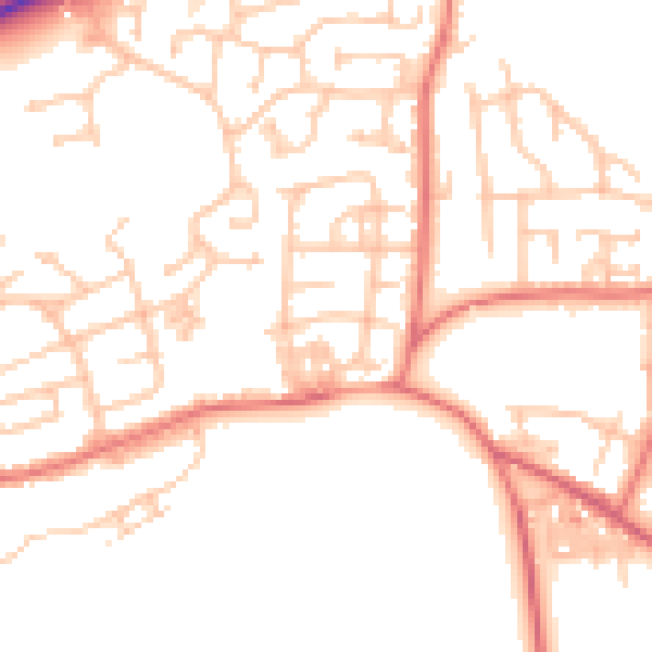 Daytime road noise heatmap for TS12 2JD