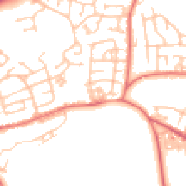 Daytime road noise heatmap for TS12 2LE