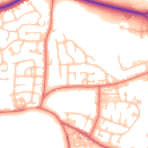 Daytime road noise heatmap for TS12 2NA