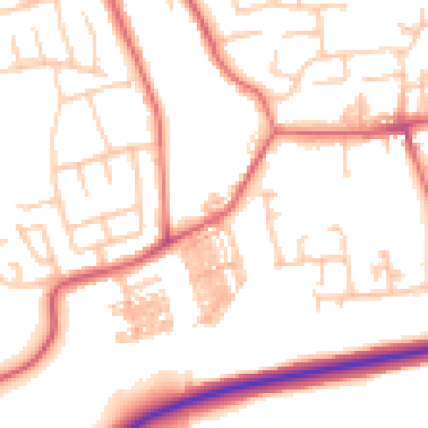 Daytime road noise heatmap for TS12 2PA