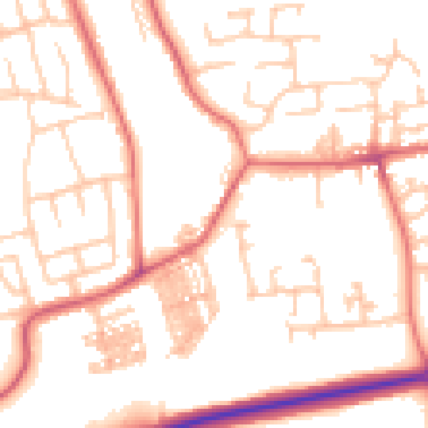 Daytime road noise heatmap for TS12 2PG