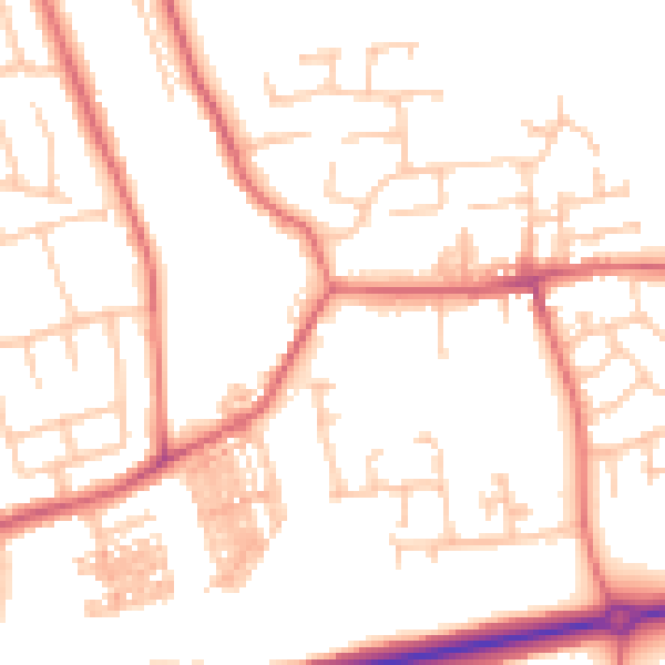 Daytime road noise heatmap for TS12 2PN