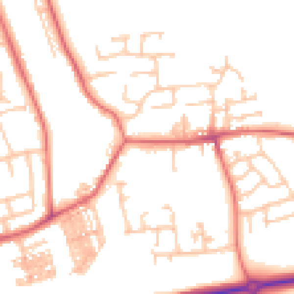 Daytime road noise heatmap for TS12 2PR