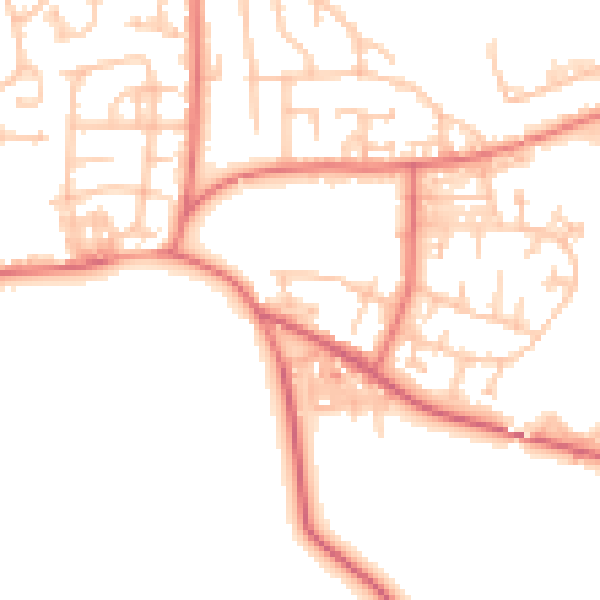 Daytime road noise heatmap for TS12 2PW