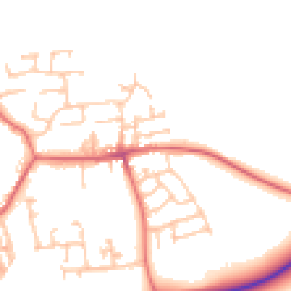 Daytime road noise heatmap for TS12 2QD
