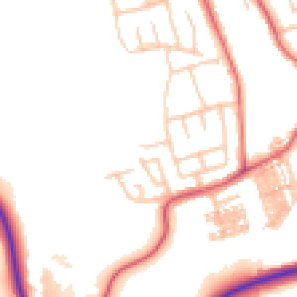 Daytime road noise heatmap for TS12 2QZ