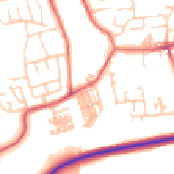 Daytime road noise heatmap for TS12 2SP