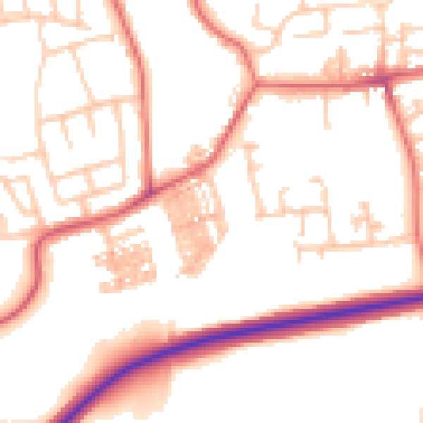 Daytime road noise heatmap for TS12 2SX