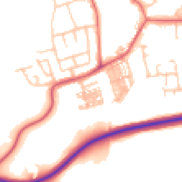 Daytime road noise heatmap for TS12 2TR