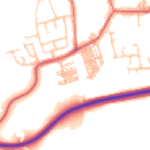 Daytime road noise heatmap for TS12 2TT