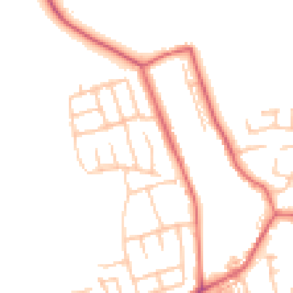 Daytime road noise heatmap for TS12 2UY