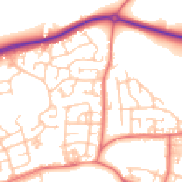 Daytime road noise heatmap for TS12 2WD
