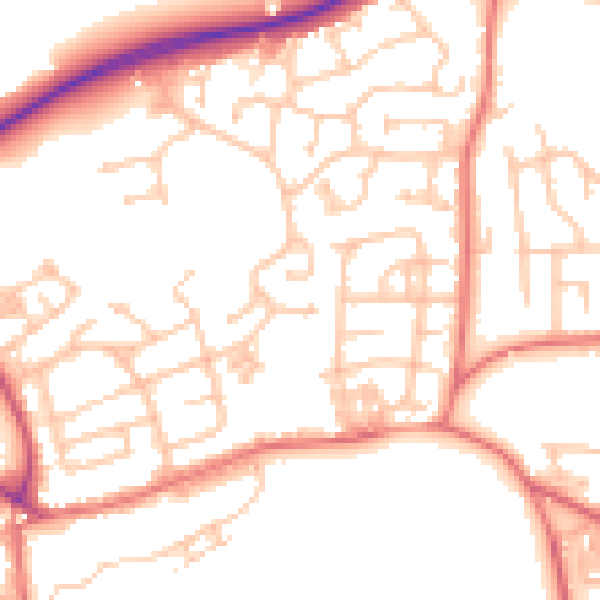 Daytime road noise heatmap for TS12 2WL