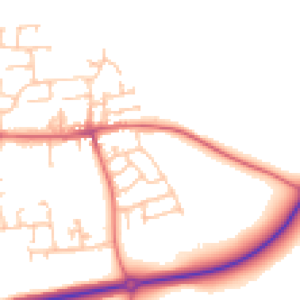 Daytime road noise heatmap for TS12 2XG