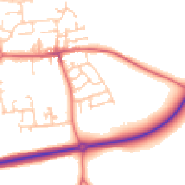 Daytime road noise heatmap for TS12 2XH