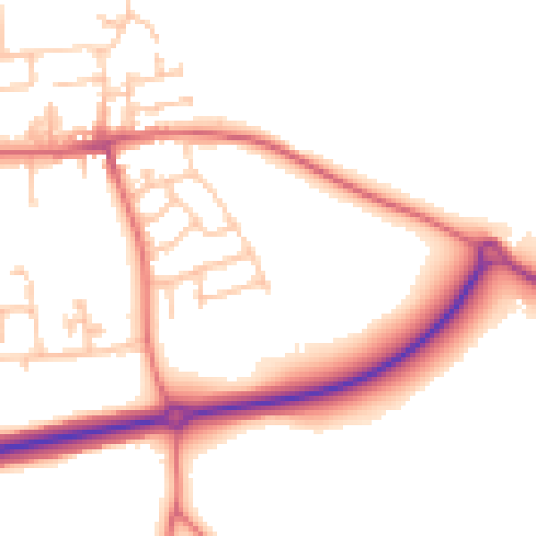 Daytime road noise heatmap for TS12 2XL