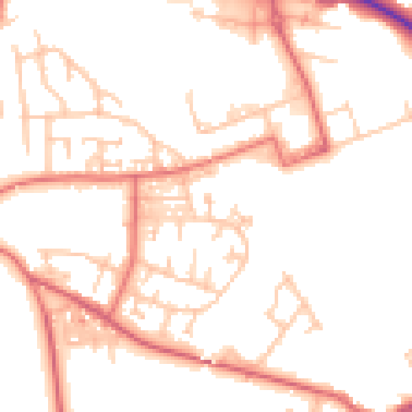 Daytime road noise heatmap for TS12 2YG
