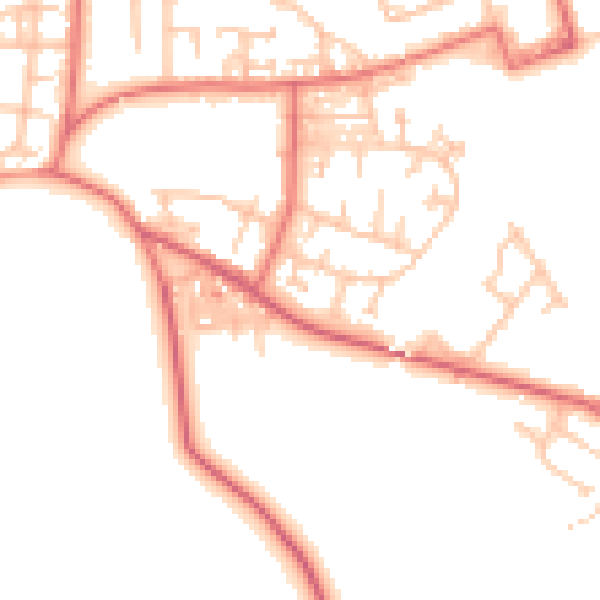 Daytime road noise heatmap for TS12 2YJ