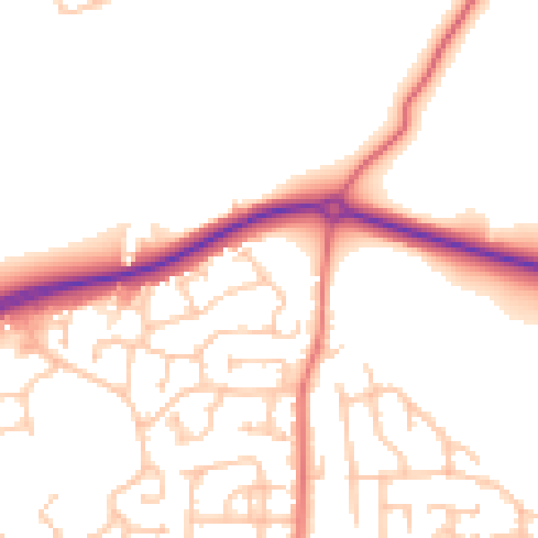 Daytime road noise heatmap for TS12 2ZP