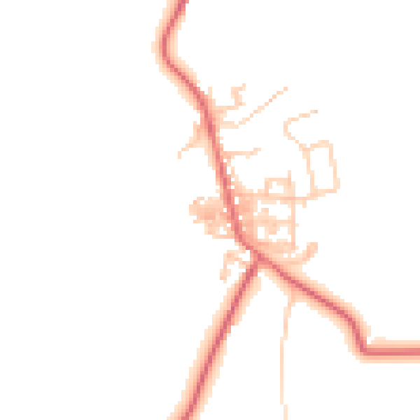 Daytime road noise heatmap for TS12 3AD