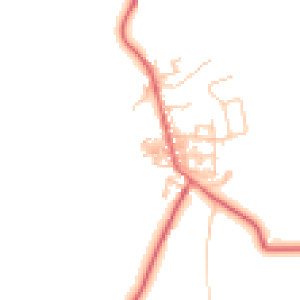 Daytime road noise heatmap for TS12 3AE