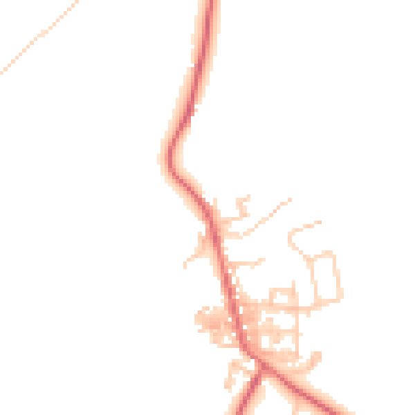 Daytime road noise heatmap for TS12 3AG