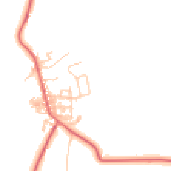 Daytime road noise heatmap for TS12 3AN