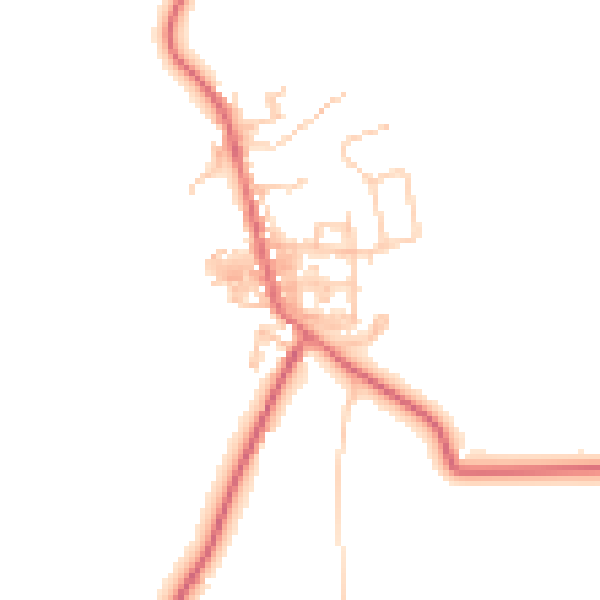 Daytime road noise heatmap for TS12 3AS