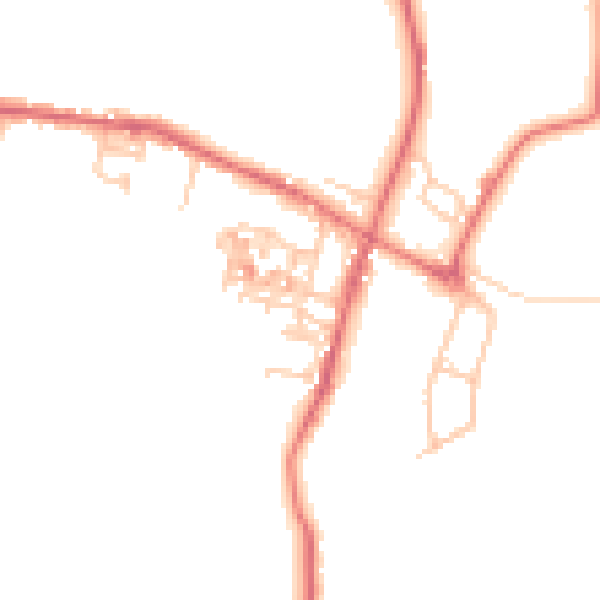 Daytime road noise heatmap for TS12 3DJ
