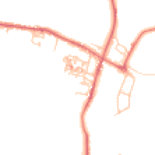 Daytime road noise heatmap for TS12 3DN