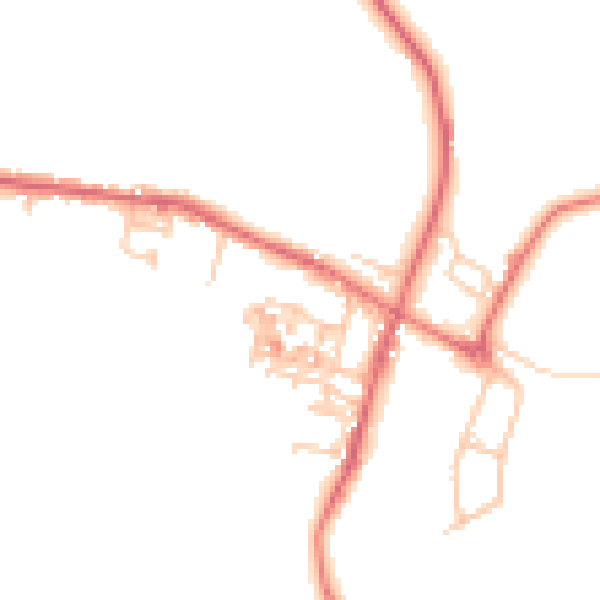 Daytime road noise heatmap for TS12 3DR