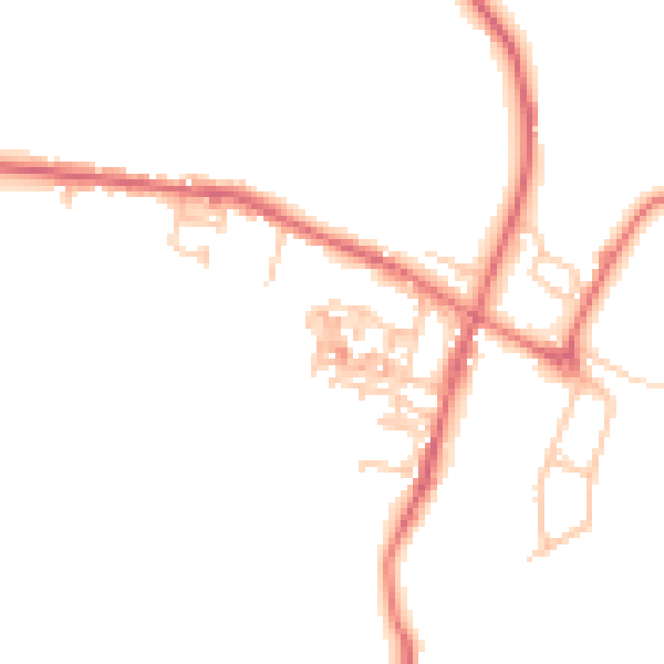 Daytime road noise heatmap for TS12 3DT