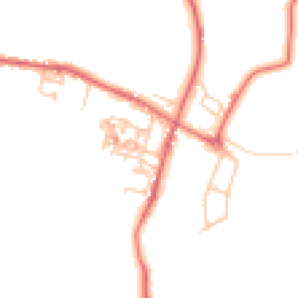 Daytime road noise heatmap for TS12 3DX