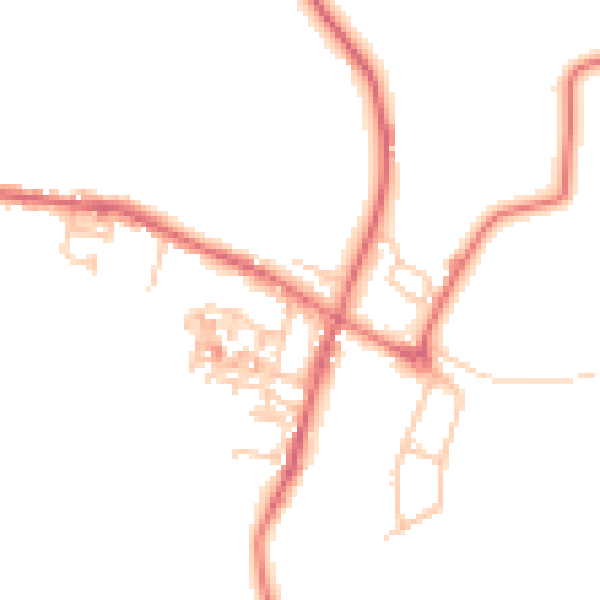 Daytime road noise heatmap for TS12 3DZ