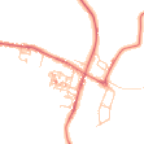 Daytime road noise heatmap for TS12 3EA