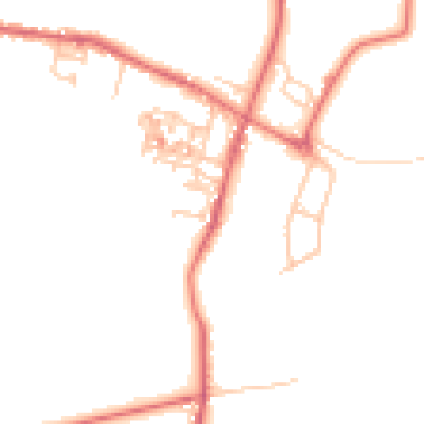 Daytime road noise heatmap for TS12 3EE