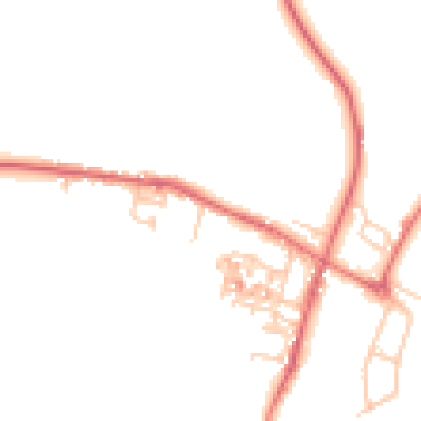 Daytime road noise heatmap for TS12 3EL