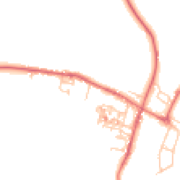 Daytime road noise heatmap for TS12 3EN