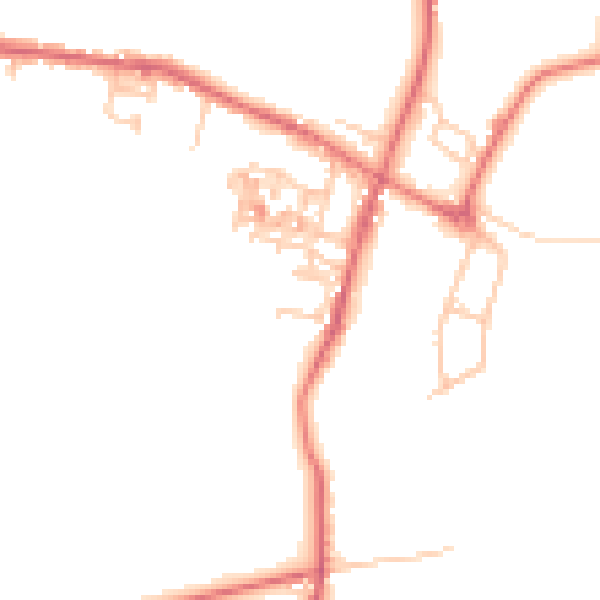 Daytime road noise heatmap for TS12 3HG