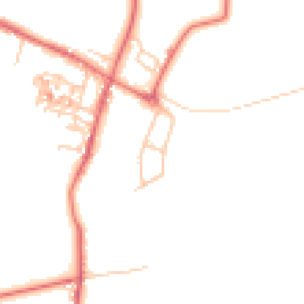 Daytime road noise heatmap for TS12 3HR