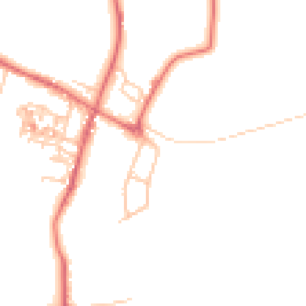 Daytime road noise heatmap for TS12 3HW